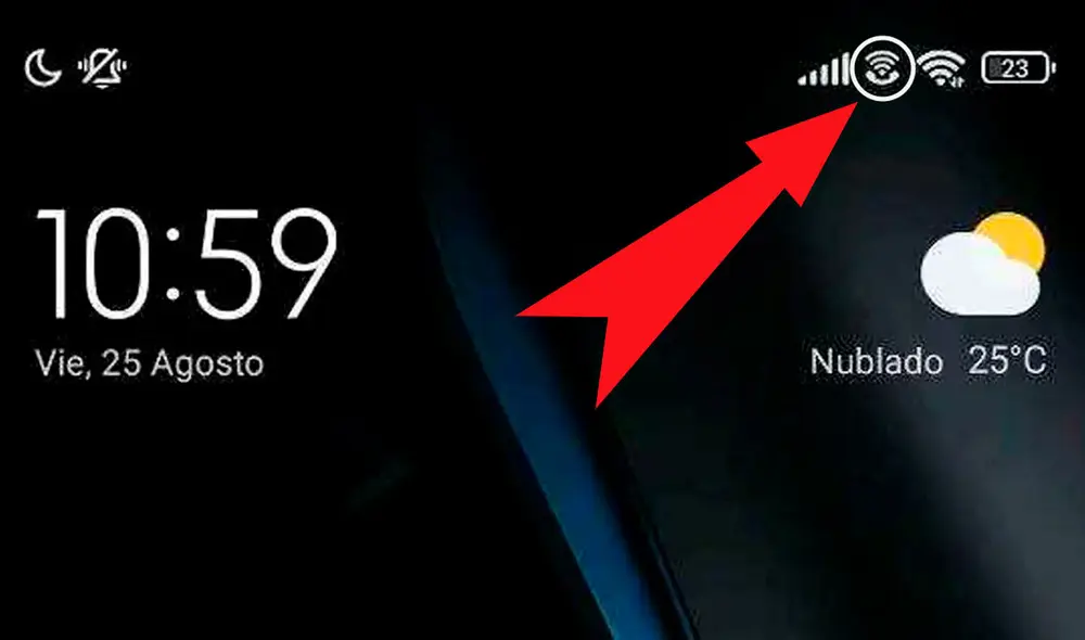 Se trata del ícono de las llamadas wifi. Foto: Movilzona