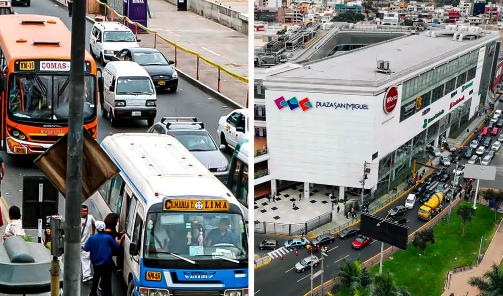 Conoce cuál es la mejor ruta para llegar de Comas a Plaza San Miguel. Foto: composición LR/Intro.pe