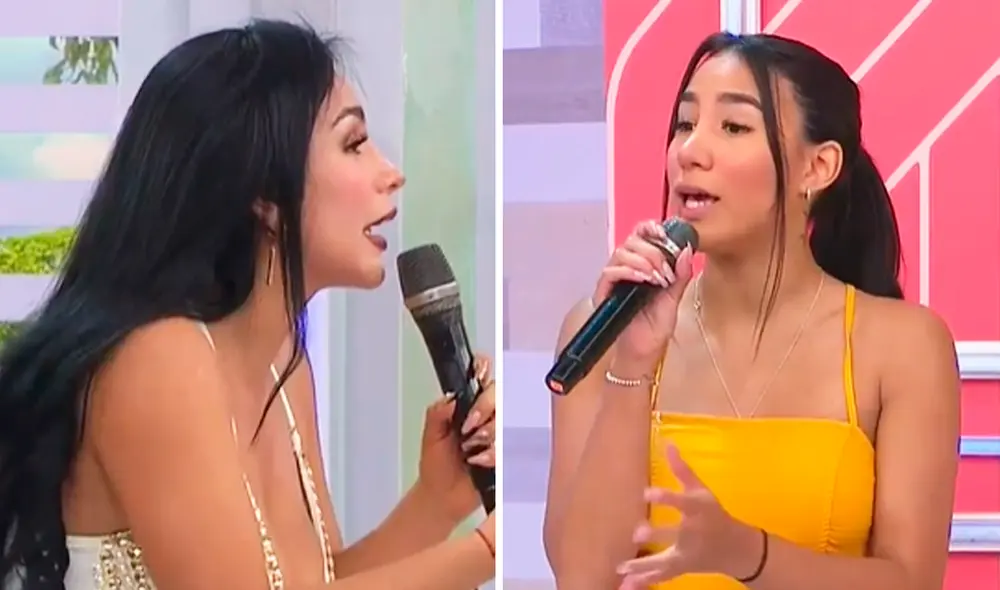 Leysi Suárez respondió fuerte y claro a Samahara Lobatón, y emitió su opinió sobre el nuevo romabnce de la influencer. Foto: Composición LR / Captura América TV