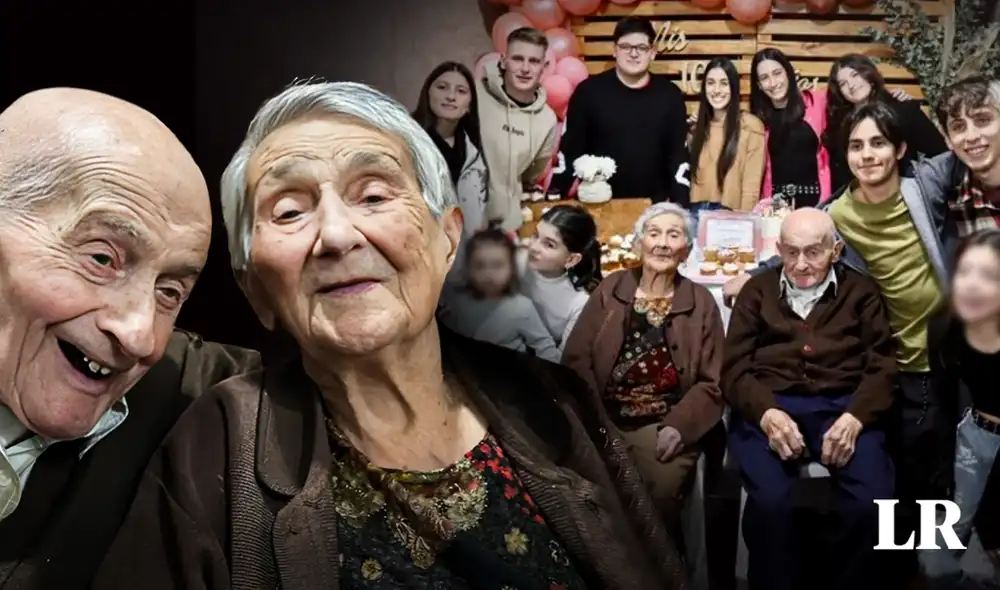 La pareja suma 201 años y disfrutan de sus anécdotas a lado de sus familiares.