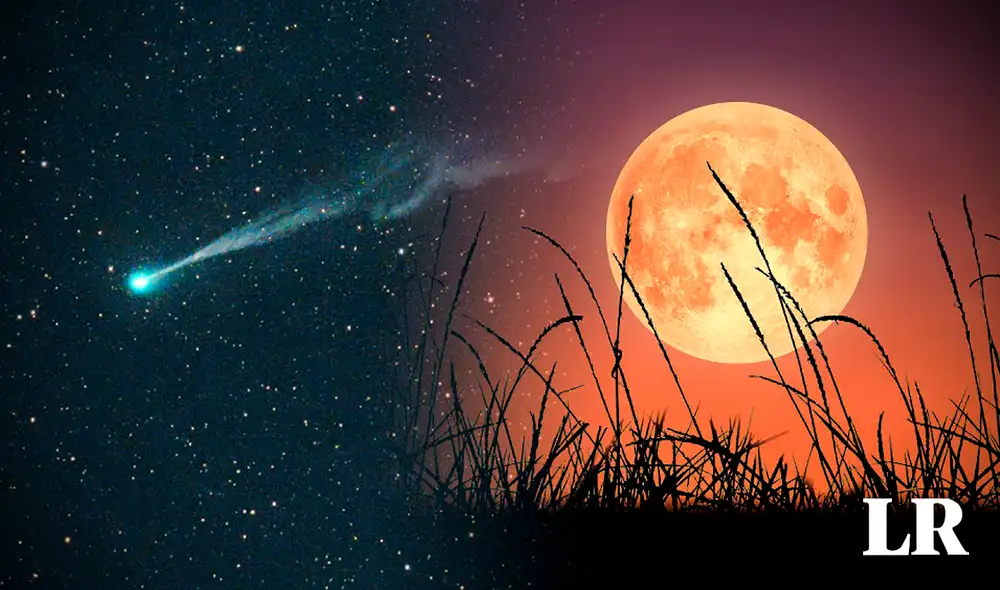 El paso del cometa Nishimura y la superluna son los eventos astronómicos más esperados de septiembre. Foto: composición LR