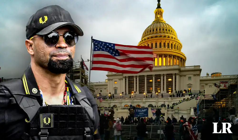 Sentencian a 22 años a cabecilla de grupo ultraderechista por asalto al Capitolio de EE. UU. Foto: composición de Alvaro Lozano/LR Sentencian a 22 años a cabecilla de grupo ultraderechista por asalto al Capitolio de EE. UU. Foto: composición de Alvaro Lozano/LR