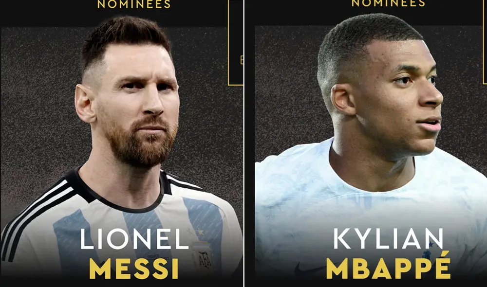 Lionel Messi y Kylian Mbappé fueron nominados al Balón de Oro 2023. Foto: Balón de Oro Lionel Messi y Kylian Mbappé fueron nominados al Balón de Oro 2023. Foto: Balón de Oro