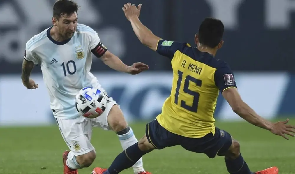 Argentina venció 1-0 a Ecuador en la anterior eliminatoria cuando jugaron en Buenos Aires. Foto: AFP