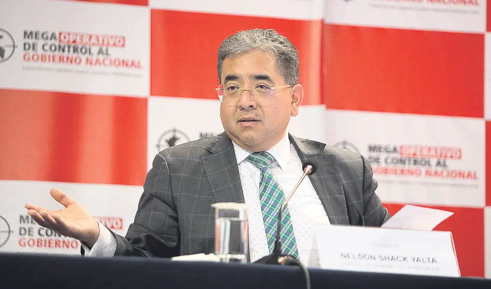 Protegido. El contralor Nelson Shack no será investigado por el Ministerio Público por decisión del Congreso. Foto: difusión