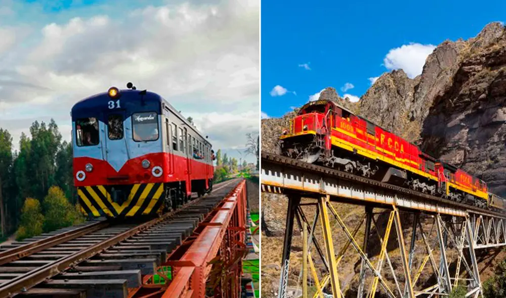 El Gobierno viene impulsando las obras de sus 7 proyectos ferroviarios. Foto: composición LR/ Andina