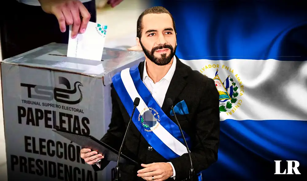 Nayib Bukele se perfila como el favorito en las elecciones 2024 en El Salvador, por lo que tendría un segunda mandato. Foto: composición LR/AFP - Video: Canal 12 El Salvador/YouTube