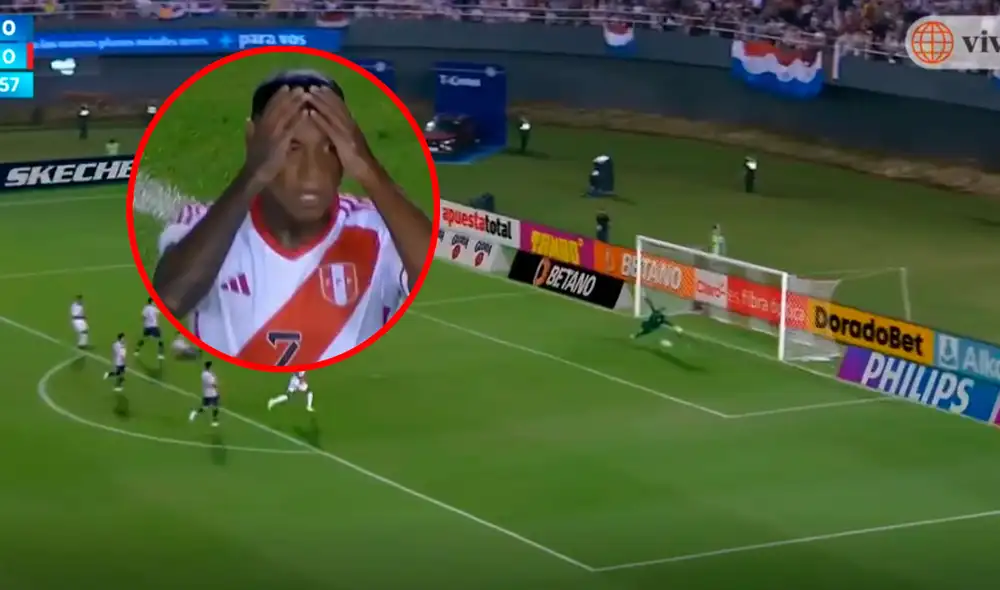 Andy Polo estuvo cerca de abrir el marcador para la Blanquirroja. Foto: captura/América Deportes