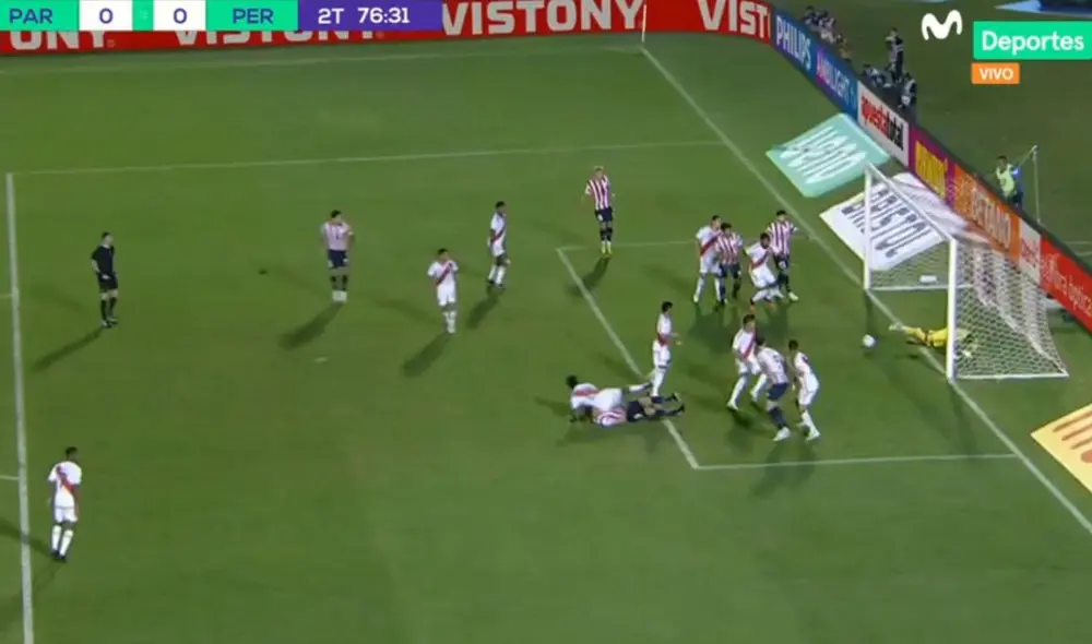 Perú y Paraguay empatan sin goles en Ciudad del Este por Eliminatorias. Foto: captura Movistar Deportes