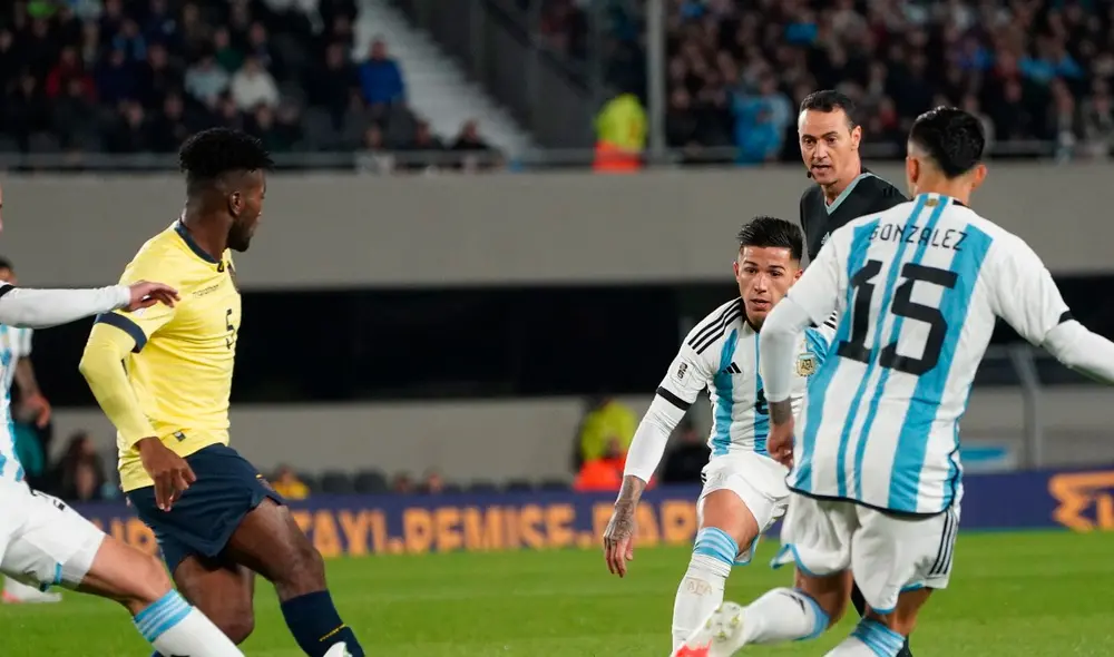 La Albiceleste enfrentó a Ecuador por las Eliminatorias rumbo al Mundial 2026. Foto: Argentina