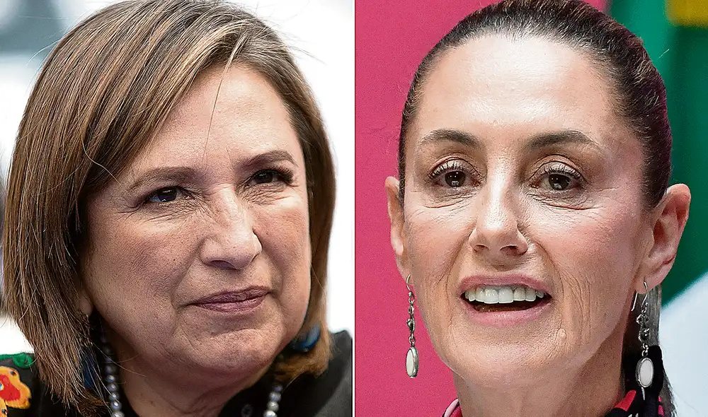 Candidatas. Entre Xóchitl Gálvez y Claudia Sheinbaum está la futura presidenta mexicana. Foto: AFP Candidatas. Entre Xóchitl Gálvez y Claudia Sheinbaum está la futura presidenta mexicana. Foto: AFP