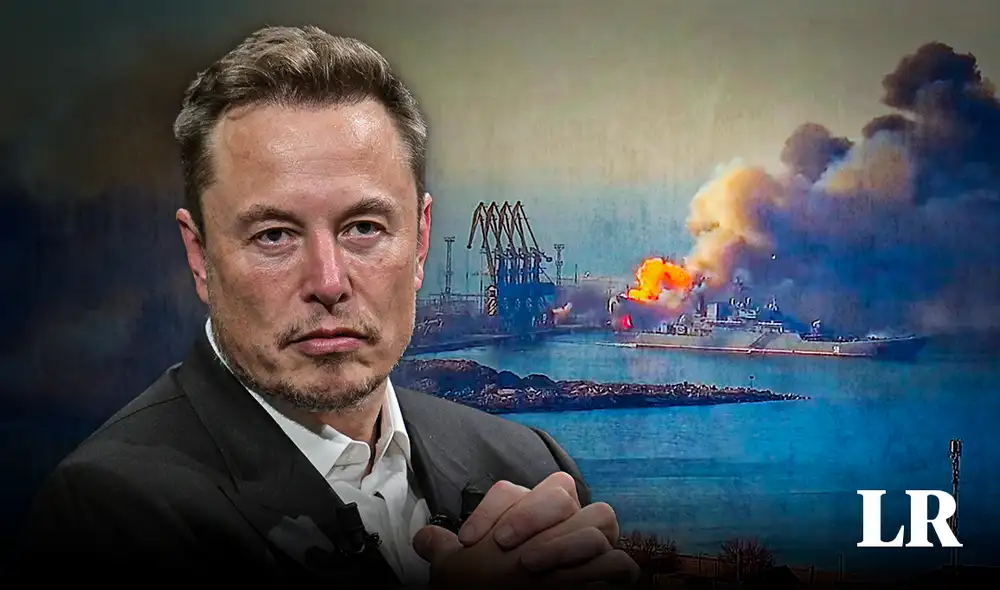 Elon Musk afirma que evitó ataque de Ucrania a la flota rusa. Foto: composición LR/AFP