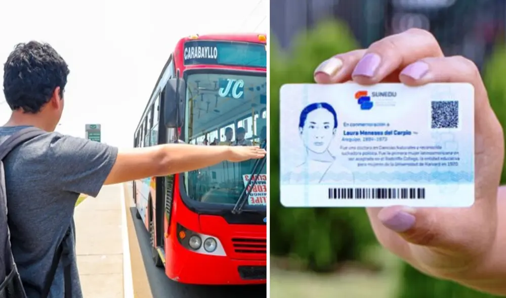 Sunedu señala que el medio pasaje se puede usar en los días laborales. Foto: composición LR/Sunedu/Andina Sunedu señala que el medio pasaje se puede usar en los días laborales. Foto: composición LR/Sunedu/Andina