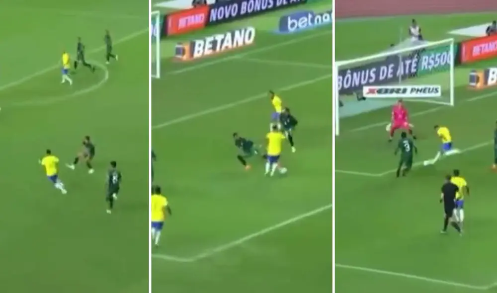 El delantero de la Verdeamarella perdió una gran chance para ampliar el marcador. Foto: captura/SportGlobo