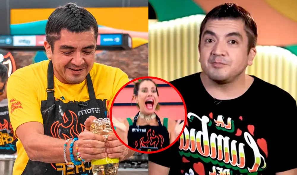 Mauricio Mesones regresó con Maricarmen Marín como apoyo en 'El gran chef: famosos'. Foto: composición LR / captura Latina