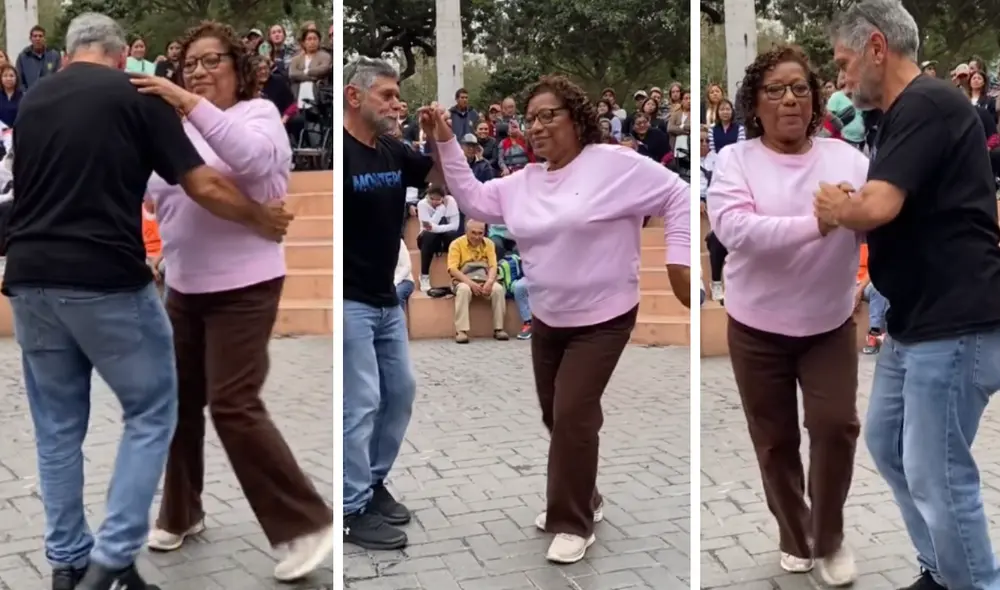 Bartola se divirtió en pleno centro de Miraflores. Foto: composición LR/TikTok