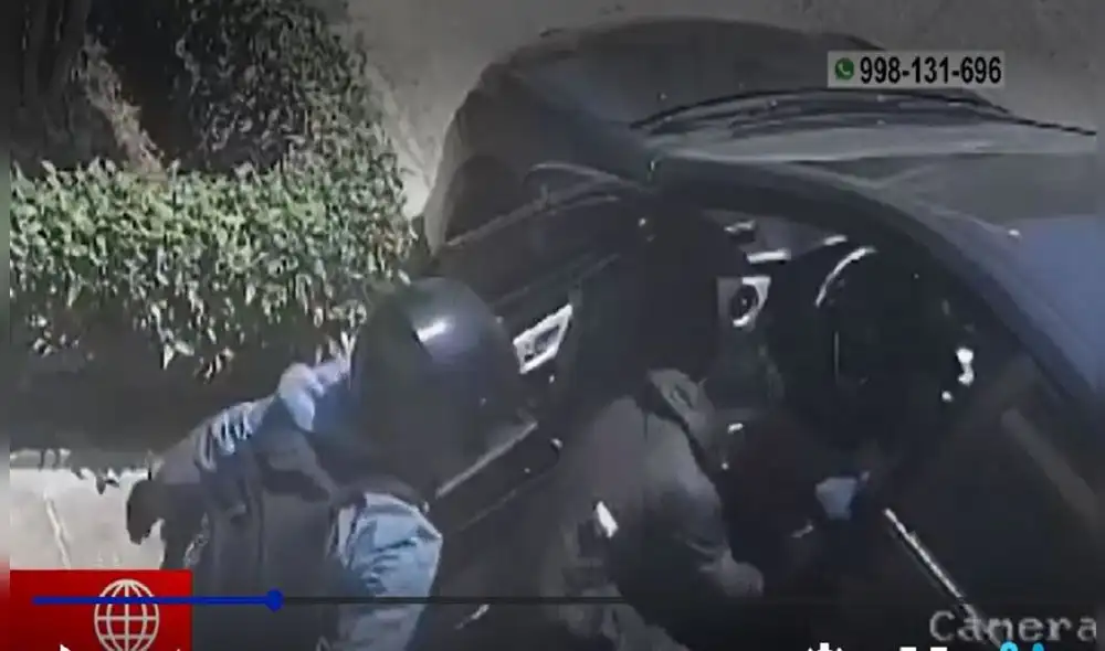 El ingeniero que se encontraba en el vehículo fue atacado por los delincuentes en Víctor larco, dustrito de Trujillo. Foto: captura Canal N