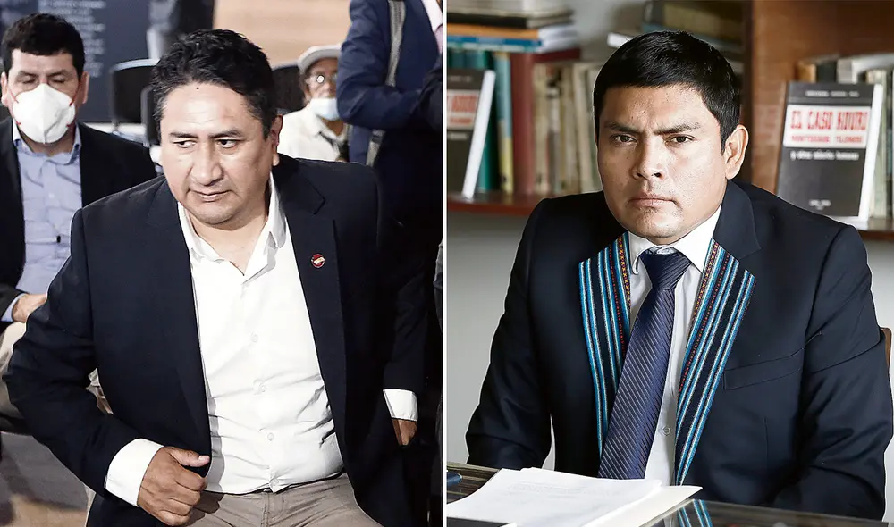 Caudillismo. Américo Gonza, legislador por Cajamarca, y Vladimir Cerrón no admiten la autocrítica al interior del partido. Foto: composiciónLR/Marco Cotrina/La República