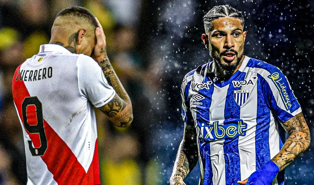 Paolo Guerrero tuvo un breve paso por Avaí FC en el 2022. Foto: composición LR/AFP/difusión