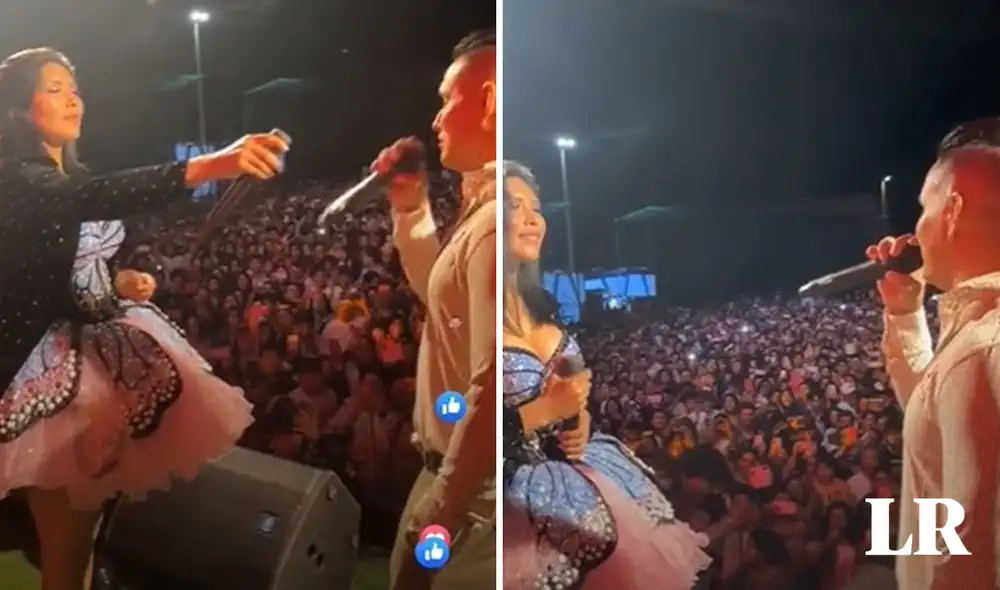 Yarita Lizeth se pone nerviosa ante cantante. Foto: TikTok