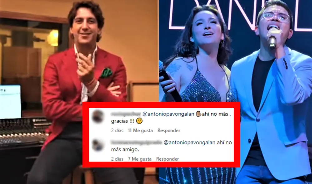 Antonio Pavón se ha lucido como cantante puesto que ha grabado anteriormente un tema junto con el esposo de Magaly Medina, Alfredo Zambrano. Foto: composición LR/Instagram/Antonio Pavón/Daniela Darcourt - Video: Instagram/Daniela Darcourt