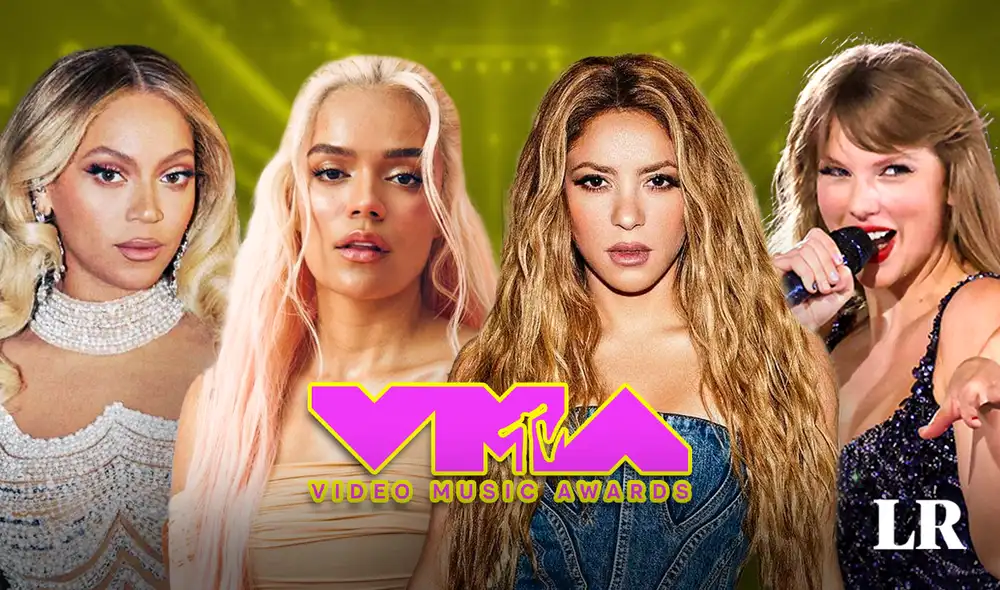 MTV Video Music Awards 2023 se realizará el 12 de setiembre. Foto: composición de Jazmin Ceras/LR/Instagram/Shakira/Karol G/Beyonce/Taylor Swift/MTV