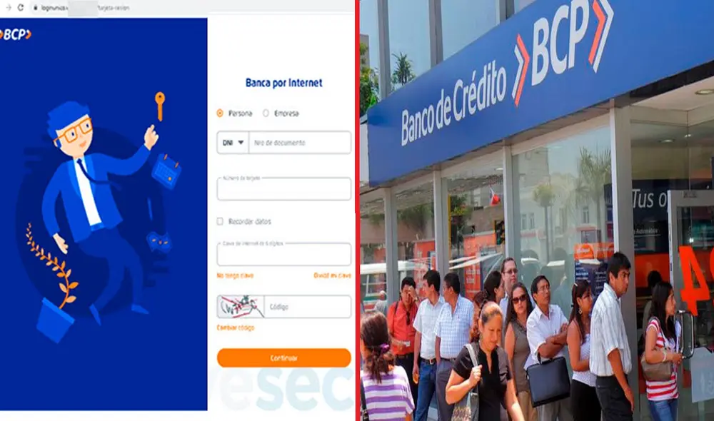 Ten mucho cuidado al entrar a la página web oficial del BCP. Foto: ESET