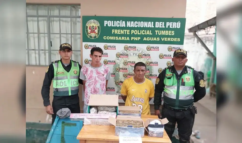 Los sujetos se encuentran detenidos para identificar los vínculos con sus cómplices. Foto: PNP Los sujetos se encuentran detenidos para identificar los vínculos con sus cómplices. Foto: PNP