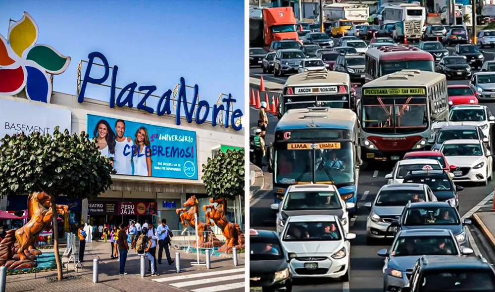 Plaza Norte se encuentra en el norte de Lima, mientras que San Juan de Lurigancho en el noreste. Foto: composición LR/archivo La República Plaza Norte se encuentra en el norte de Lima, mientras que San Juan de Lurigancho en el noreste. Foto: composición LR/archivo La República