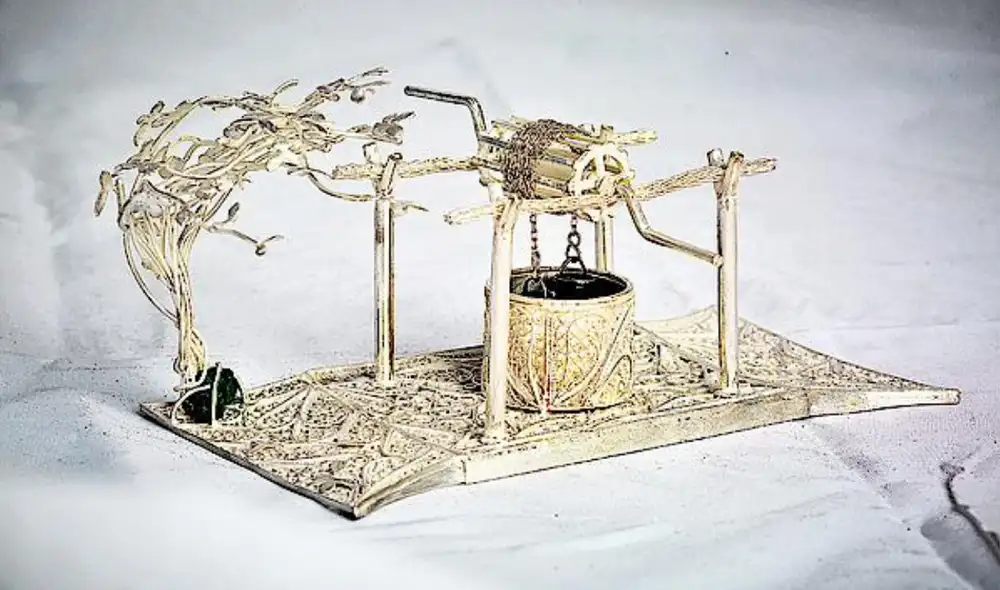 La ganadora. Fue elegida esta delicada pieza de filigrana elaborado por José Oliden Pupuche. Foto: difusión La ganadora. Fue elegida esta delicada pieza de filigrana elaborado por José Oliden Pupuche. Foto: difusión