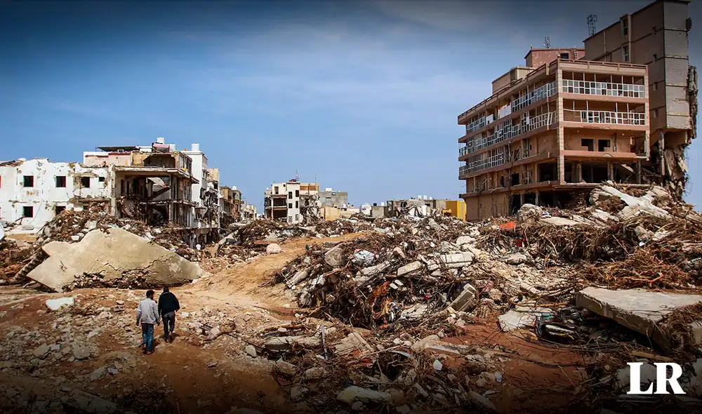 Unos 10.000 desaparecidos por el ciclón en Libia, según la Federación de la Cruz Roja. Foto: composición LR/AFP