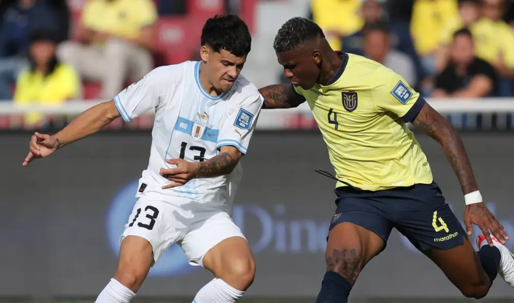 La selección ecuatoriana recibió a Uruguay por la segunda fecha de las Eliminatorias. Foto: EFE