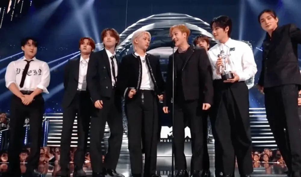 Stray Kids en los VMAs 2023. Foto: captura Pluto TV
