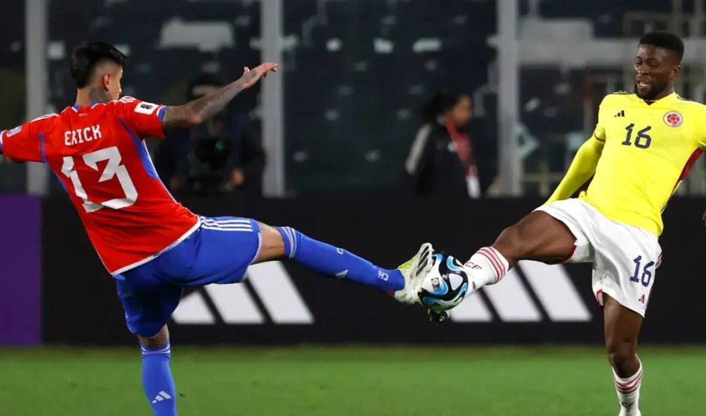 Chile recibió a Colombia por la segunda fecha de las Eliminatorias 2026. Foto: EFE
