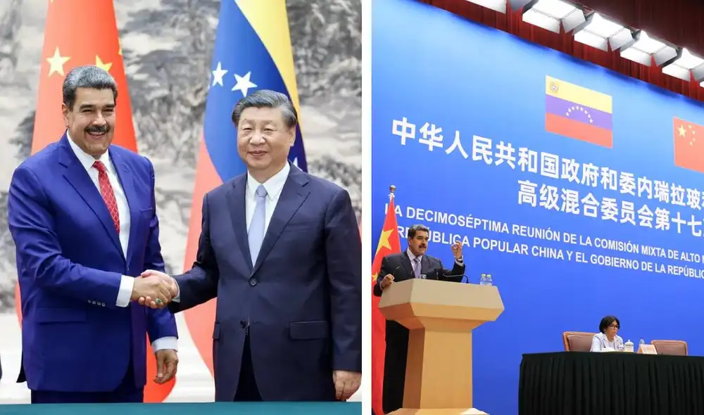 Maduro también se reunió con el director del Centro Internacional para la Reducción de la Pobreza de China. Foto: composición LR/Corta/El Nacional