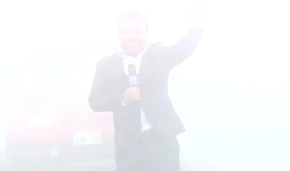 Neblina en Pasamayo dificulta la visibilidad de periodista. Foto: Canal N