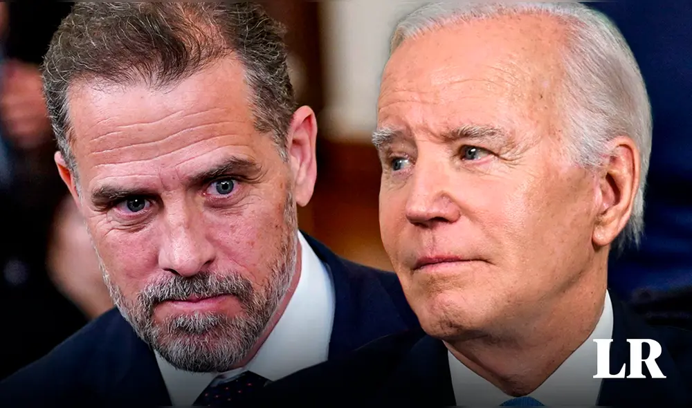 Hunter Biden, hijo del actual presidente de los Estados Unidos, ha sido acusado de cargos relacionados con la posesión de armas. Foto: composición LR/AFP - Video: Sky News/YouTube