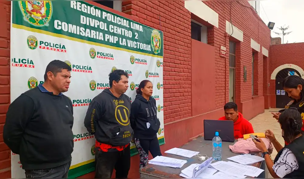 Estos sujetos son acusados por los delitos contra el patrimonio en la modalidad de hurto agravado, receptación agravada y banda criminal. Foto: PNP Estos sujetos son acusados por los delitos contra el patrimonio en la modalidad de hurto agravado, receptación agravada y banda criminal. Foto: PNP