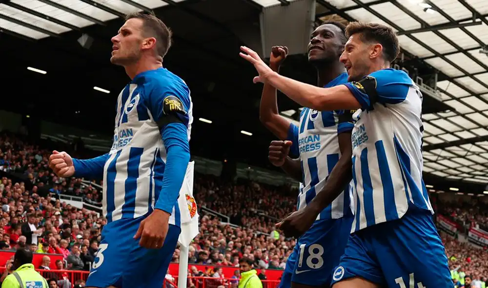 Brighton dio la sorpresa y ganó a Manchester United en el estadio Old Trafford. Foto: Brighton Brighton dio la sorpresa y ganó a Manchester United en el estadio Old Trafford. Foto: Brighton