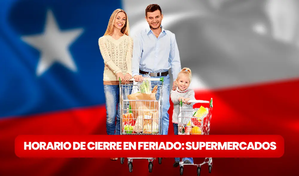 Los supermercados chilenos tendrán un horario diferente durante el feriado largo por Fiestas Patrias. Descubre cuál es en la siguiente nota. Foto: composición LR/PNGwin/Freepik