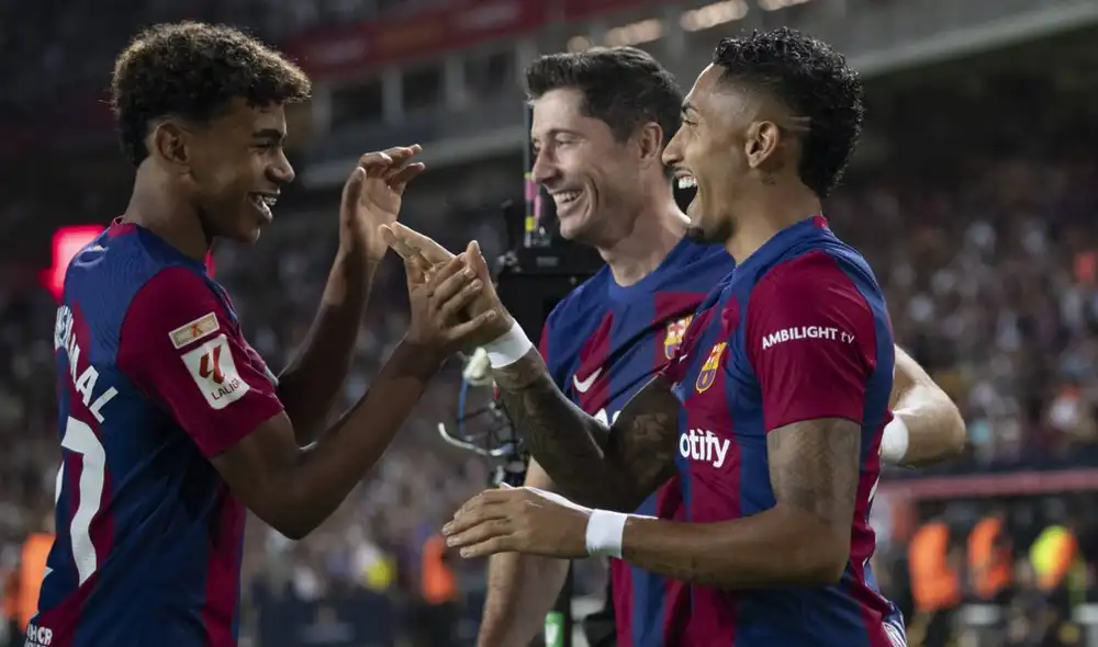 Barcelona ganó y alcanza el primer lugar de LaLiga de España. Foto: EFE Barcelona ganó y alcanza el primer lugar de LaLiga de España. Foto: EFE