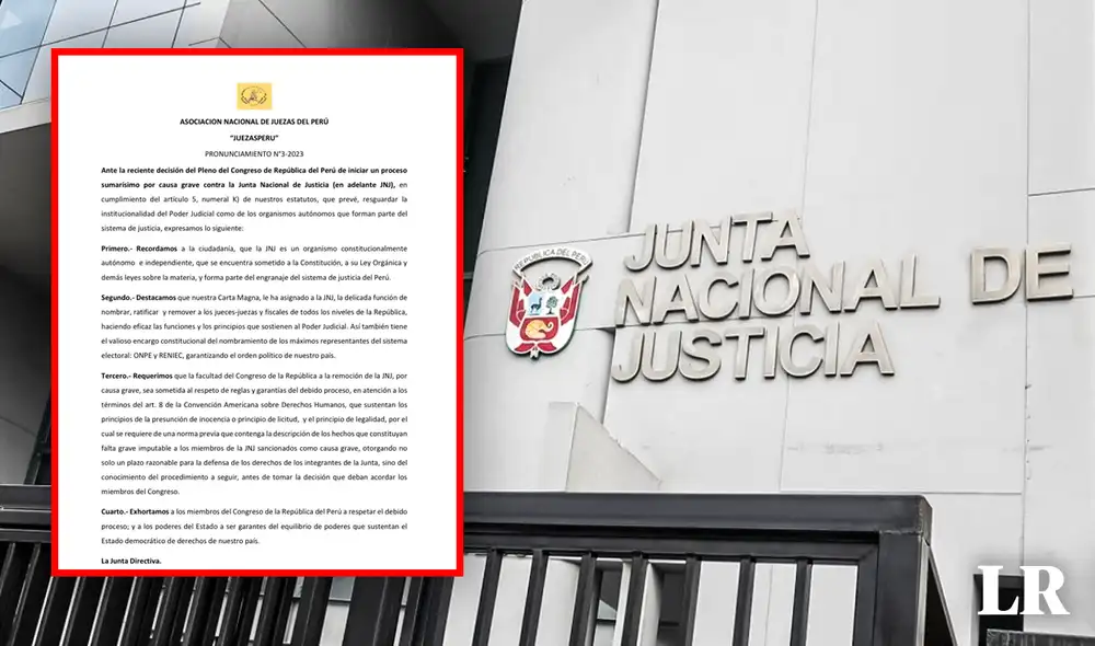 Mediante un comunicado pidieron a los poderes del Estado ser garantes del equilibrio de poderes. Foto: composición de Álvaro Lozano/ La República/ JNJ Mediante un comunicado pidieron a los poderes del Estado ser garantes del equilibrio de poderes. Foto: composición de Álvaro Lozano/ La República/ JNJ