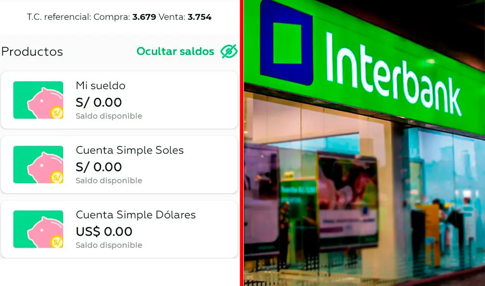 Usuarios reportaron la desaparición de sus saldos en el aplicativo de Interbank. Foto: ComposiciónLR/Difusión/Interbank