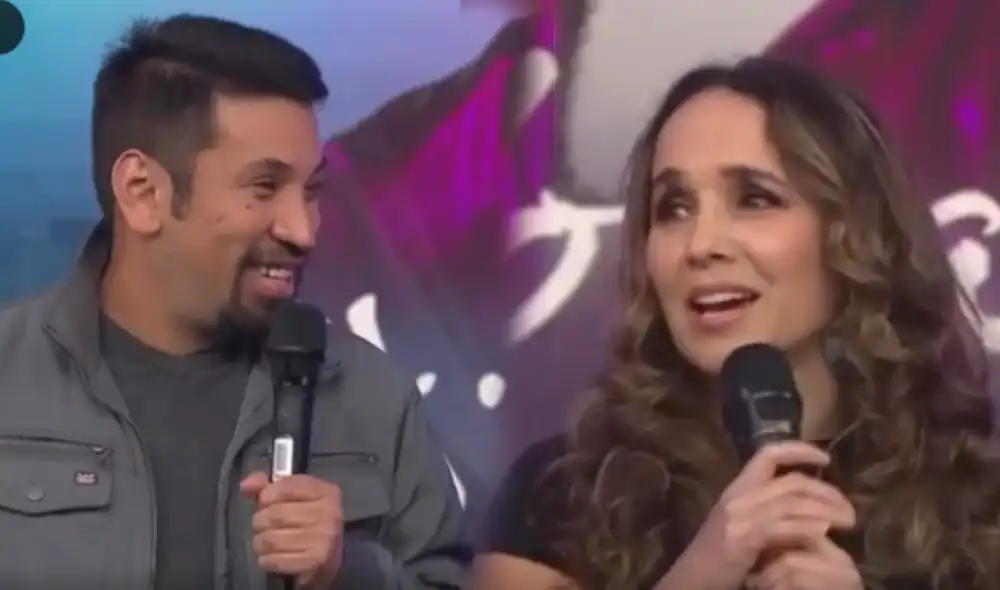 Érika Villalobos y Aldo Miyashiro no están juntos como pareja, pero mantienen una buena relación. Foto: Composición LR/Captura de 'El reventonazo de la Chola'.
