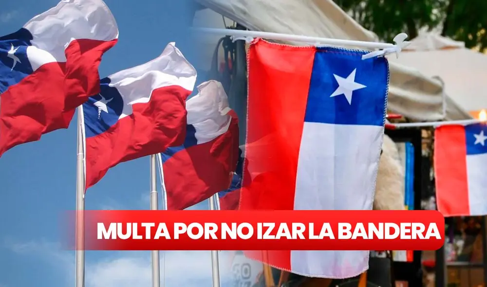 La bandera chilena es de uso obligatorio en las Fiestas Patrias. Foto: composición LR/ agencia UNO