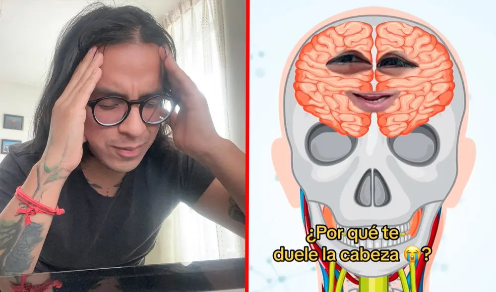El cerebro es un órgano que no cuenta con receptores de dolor. Foto: composición LR/Andina/TikTok/EsSalud