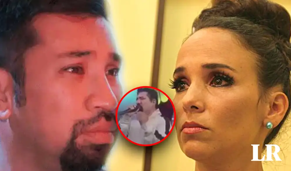 Érika Villalobos y el imitador de Aldo Miyashiro cantan 'Perdóname'. Foto: Composición LR/difusión/captura de 'El reventonazo de la Chola'
