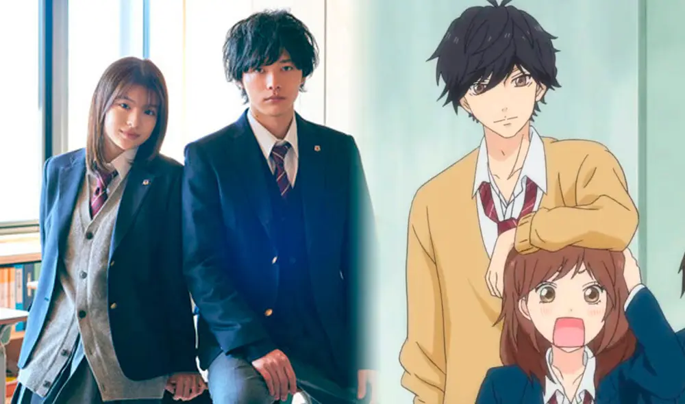 Los protagónicos de 'Ao Haru ride' live action tienen un gran parecido con el anime. Foto: Composición LR/Facebook Los protagónicos de 'Ao Haru ride' live action tienen un gran parecido con el anime. Foto: Composición LR/Facebook