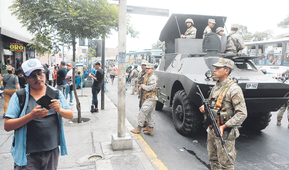 Se despliegan fuerzas militares para tratar de frenar la criminalidad en Lima. Foto: difusión Se despliegan fuerzas militares para tratar de frenar la criminalidad en Lima. Foto: difusión