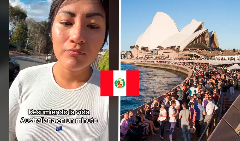 Conoce cómo es para un peruano vivir en Australia. Foto: composición LR/captura de Tiktok/peruanaenaus98